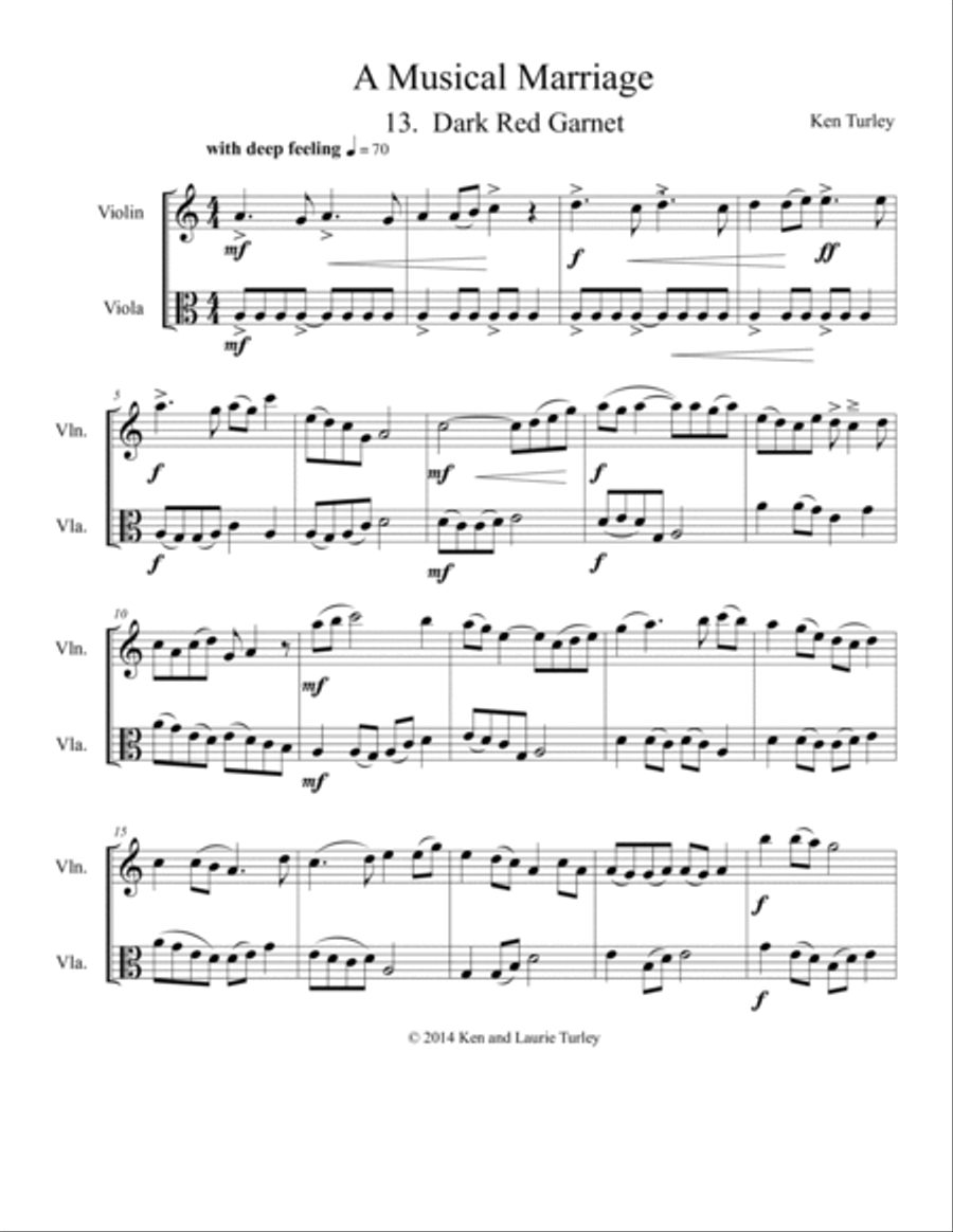 String Duo No 13 from A Musical Marriage 