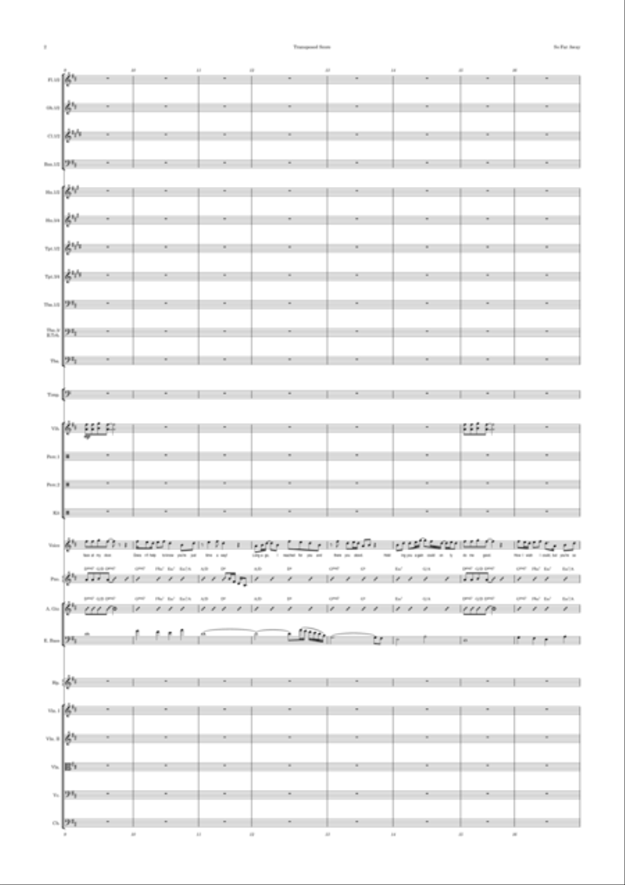 So Far Away Full Orchestra scores gallery preview page 2