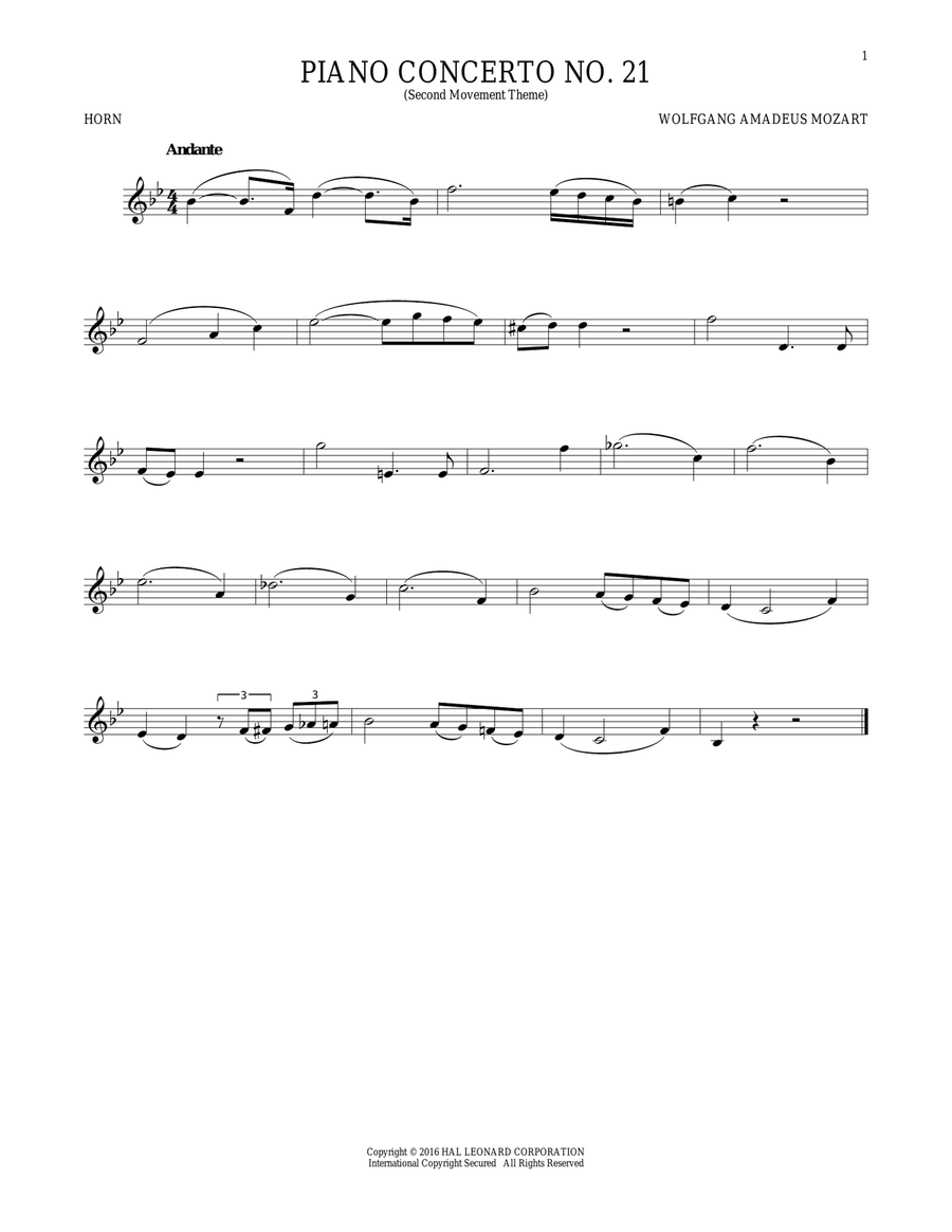 Piano Concerto No. 21 In C Major (