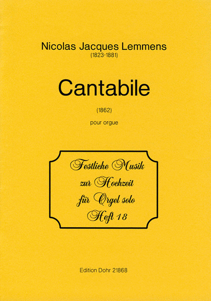 Cantabile pour orgue (1862)