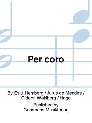 Book cover for Per coro