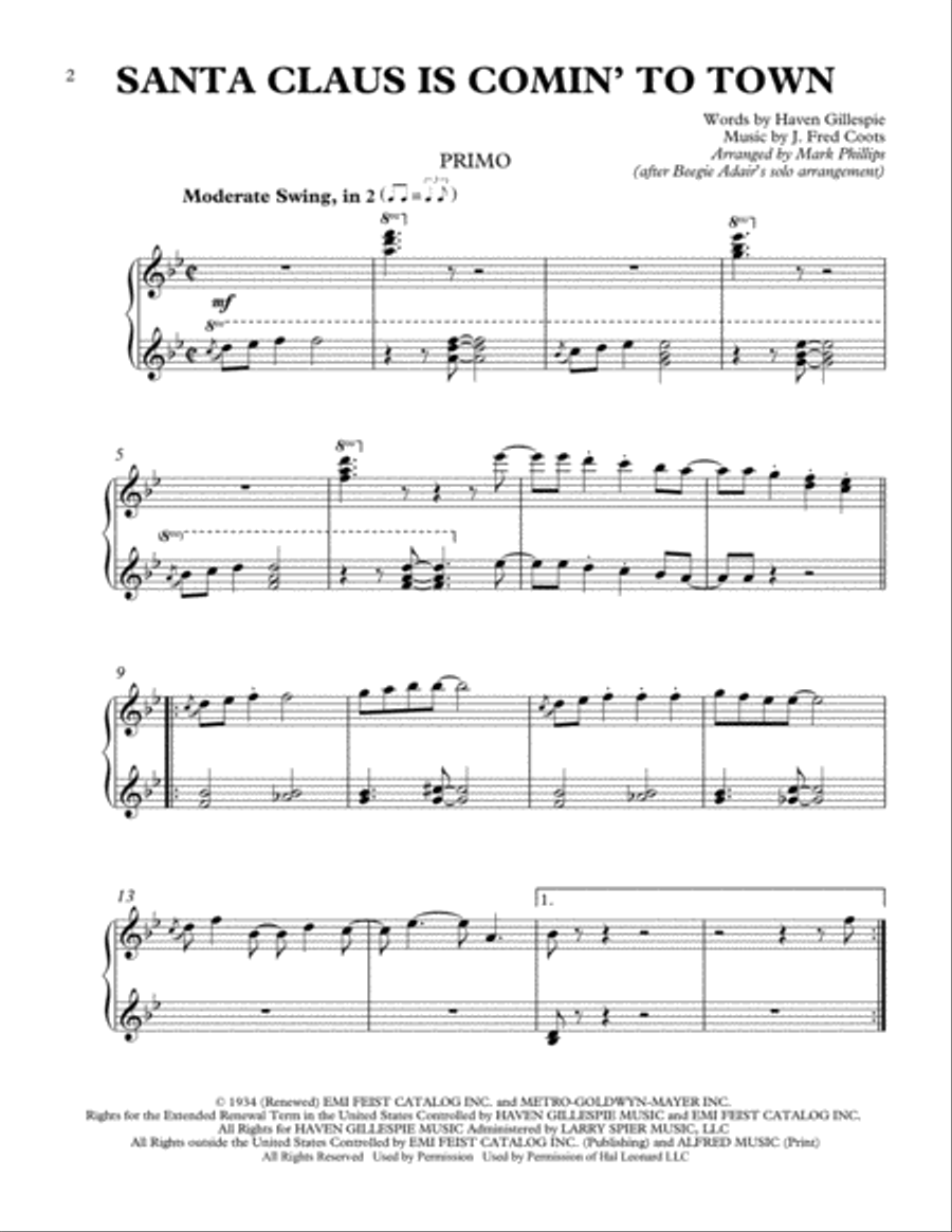 Santa Claus Is Comin' To Town Set of Parts scores gallery preview page 2