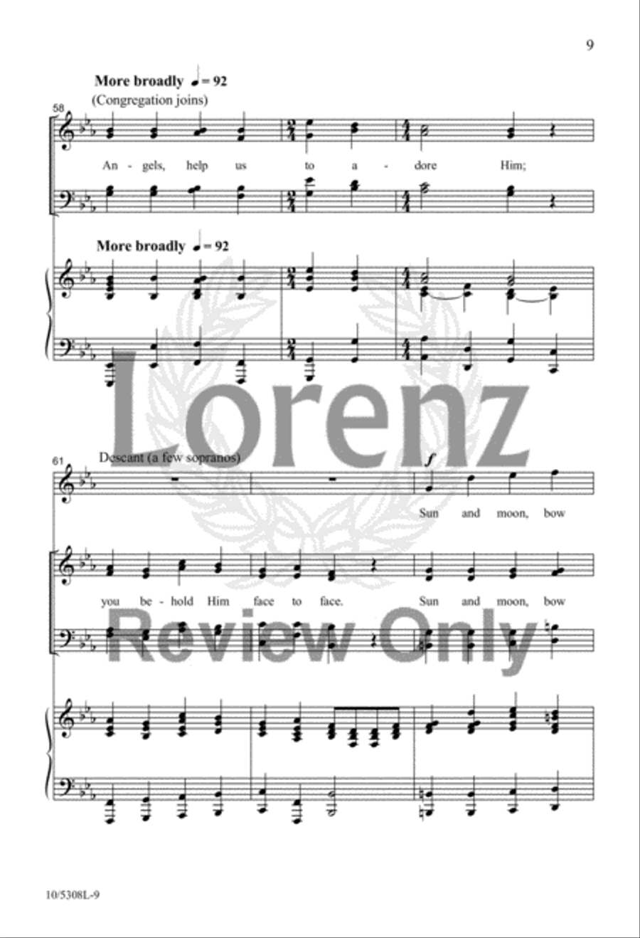 Praise, My Soul, the King of Heaven 4-Part scores gallery preview page 7