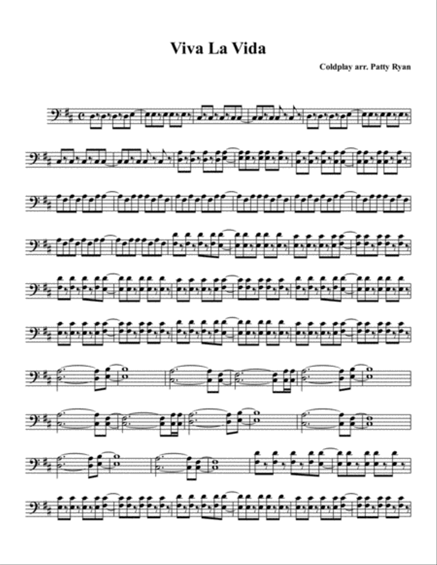 Viva La Vida String Quartet scores gallery preview page 1