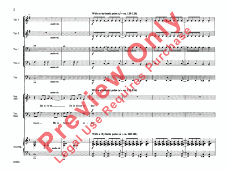 Risen Today! (An Easter Medley) Choir scores gallery preview page 3