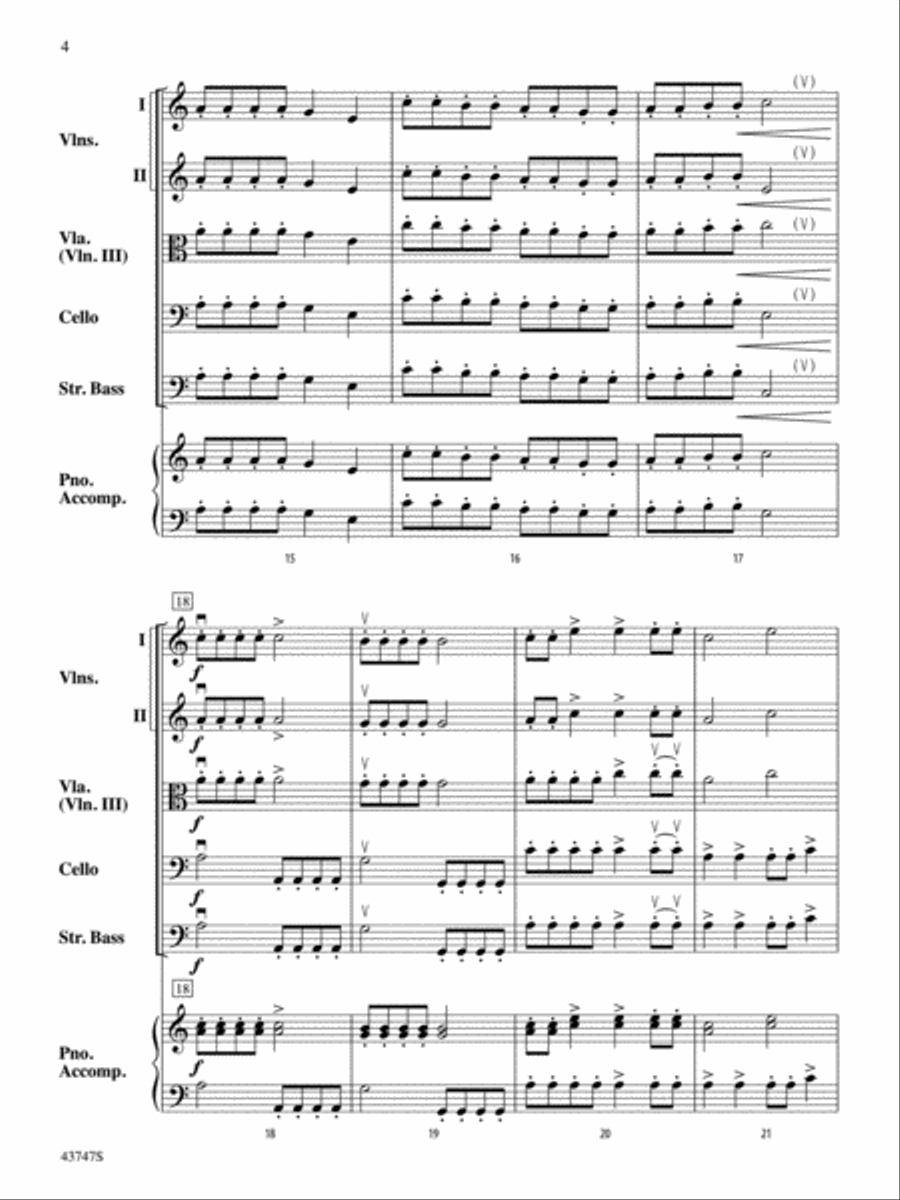 Academié Musicale: Score String Orchestra scores gallery preview page 4
