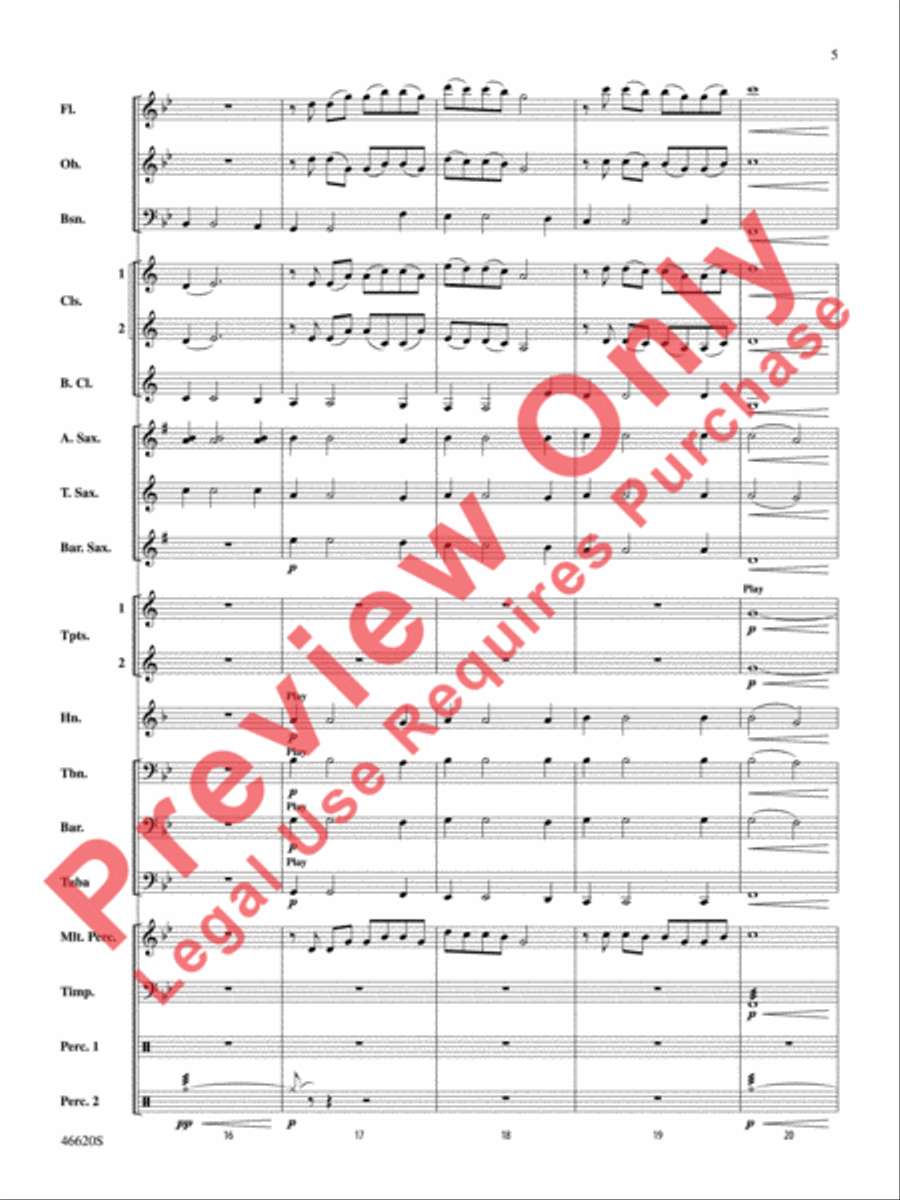 Autumn Rains Autumn Rains Concert Band scores gallery preview page 6