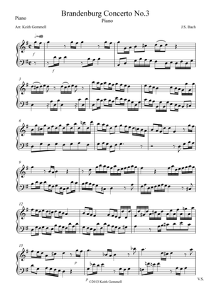 Brandenburg Concerto No. 3: Piano
