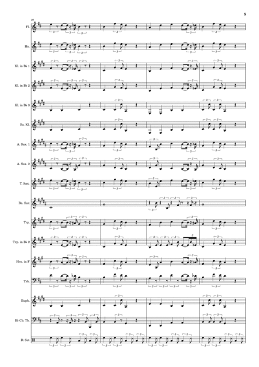 Stamp On The Ground Concert Band scores gallery preview page 5