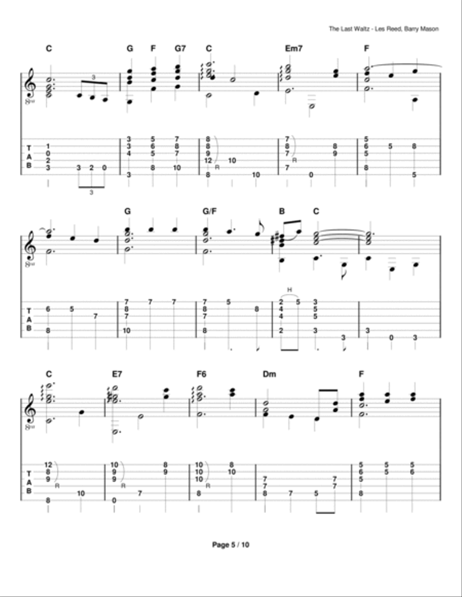 The Last Waltz Electric Guitar scores gallery preview page 5
