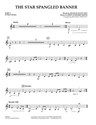 The Star Spangled Banner - Pt.5 - Bb Bass Clarinet