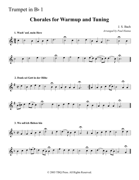 Chorales for Warmup and Tuning