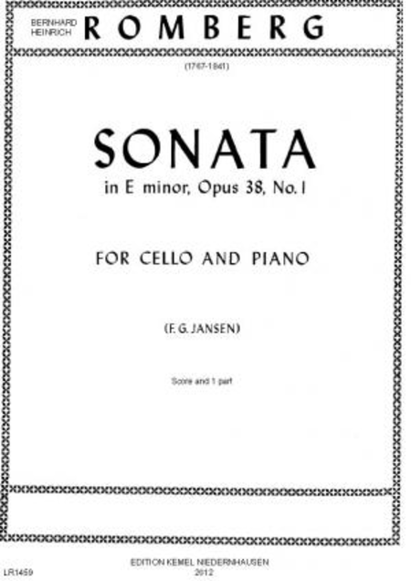 Sonata in e minor : for cello and piano, opus 38, no. 1