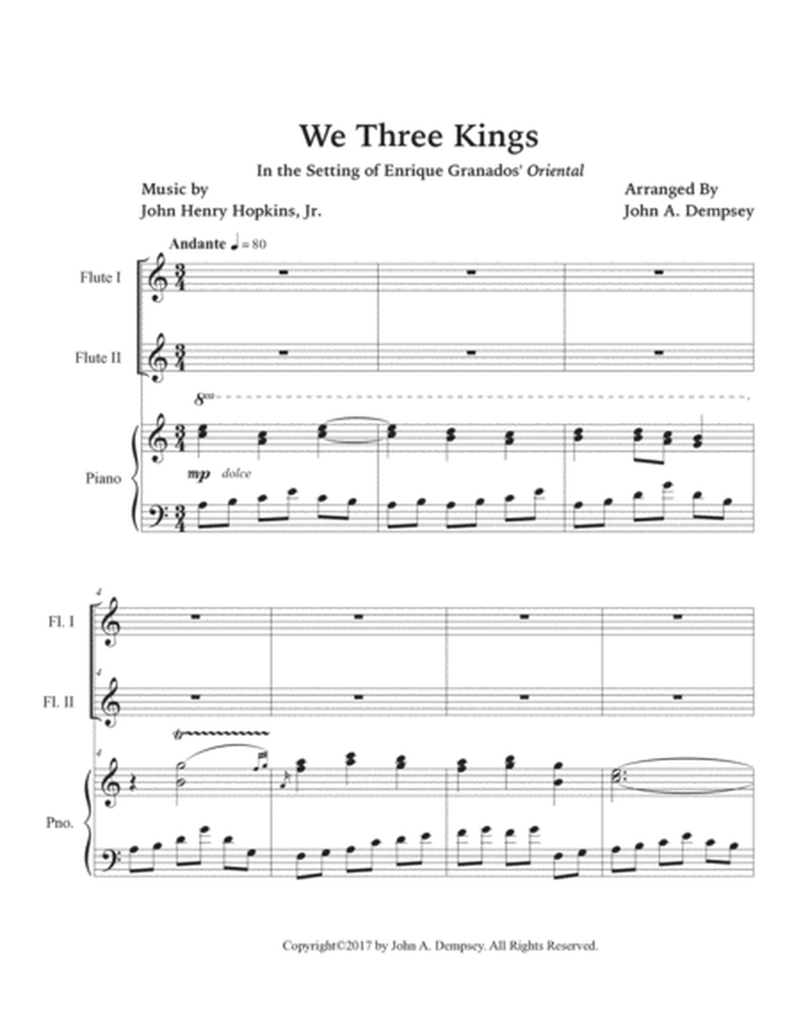 We Three Kings (Trio for Two Flutes and Piano) image number null