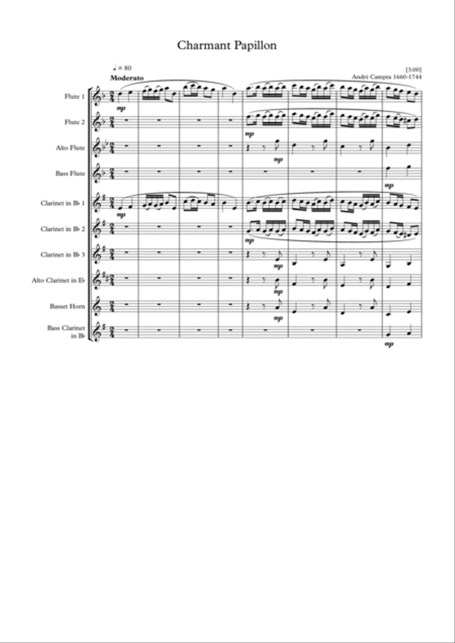 Charmant Papillon Charmant Papillon Woodwind Ensemble scores gallery preview page 2
