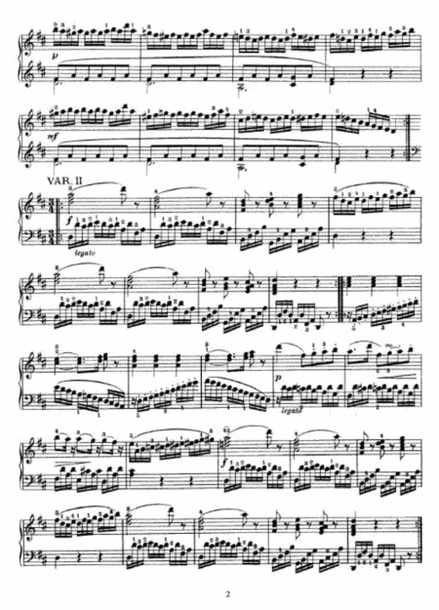 Mozart - 9 Variations on a Minuet from Sonata for Violoncello, op. 4 No. 6 by Duport K. 573