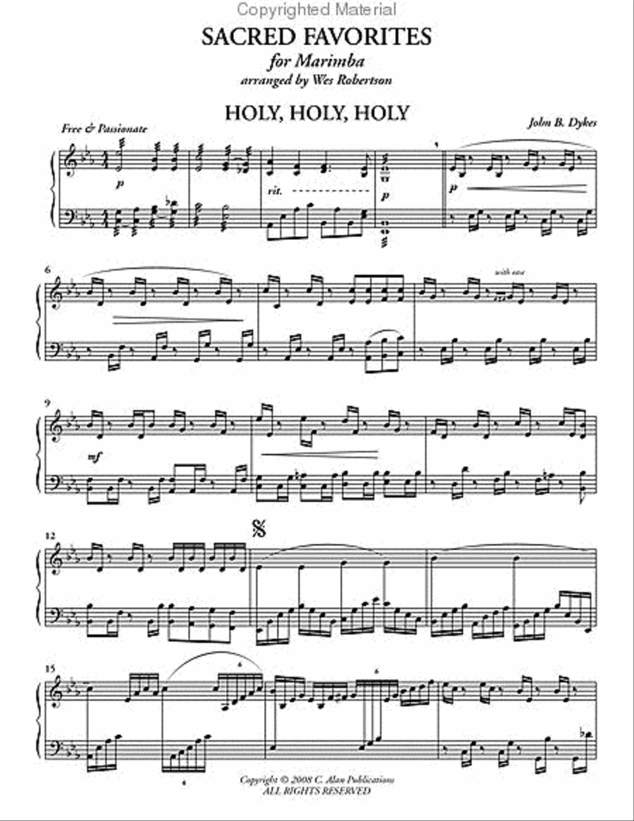 Sacred Favorites for Marimba Marimba scores gallery preview page 2