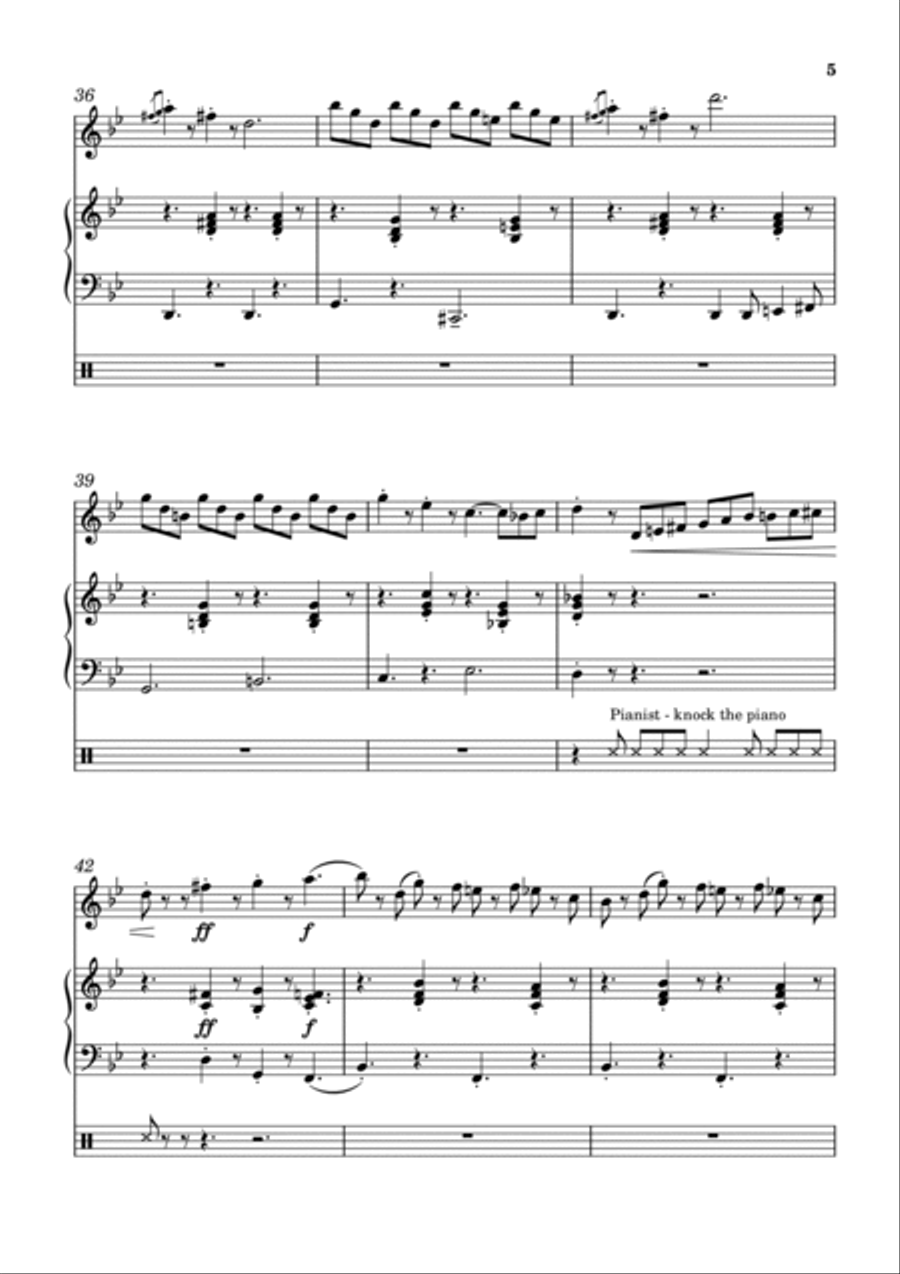 CLOG DANCE arranged for flute and piano Flute Solo scores gallery preview page 5