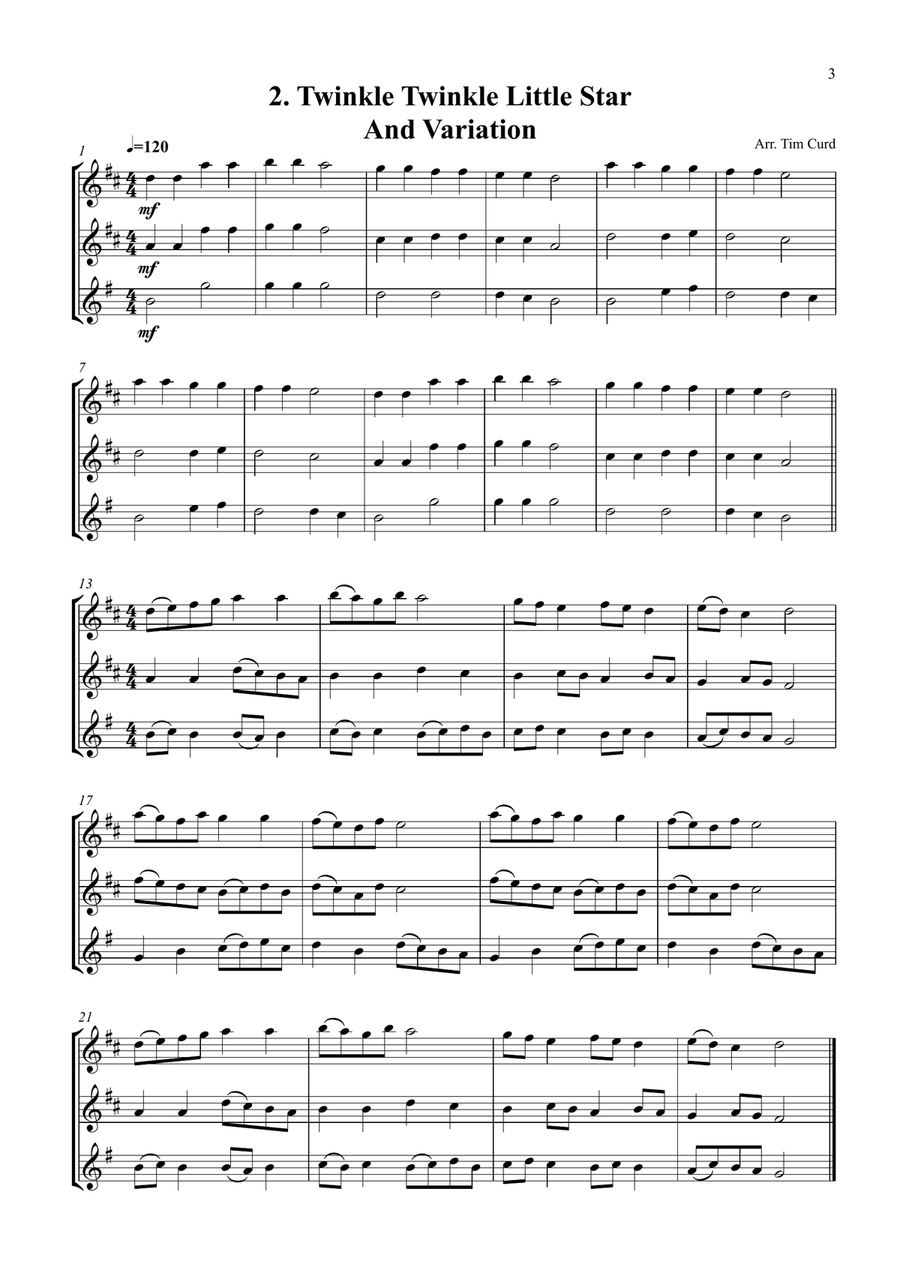 14 Fun Trios For Alto, Alto and Tenor Saxophone. Woodwind Trio scores gallery preview page 3