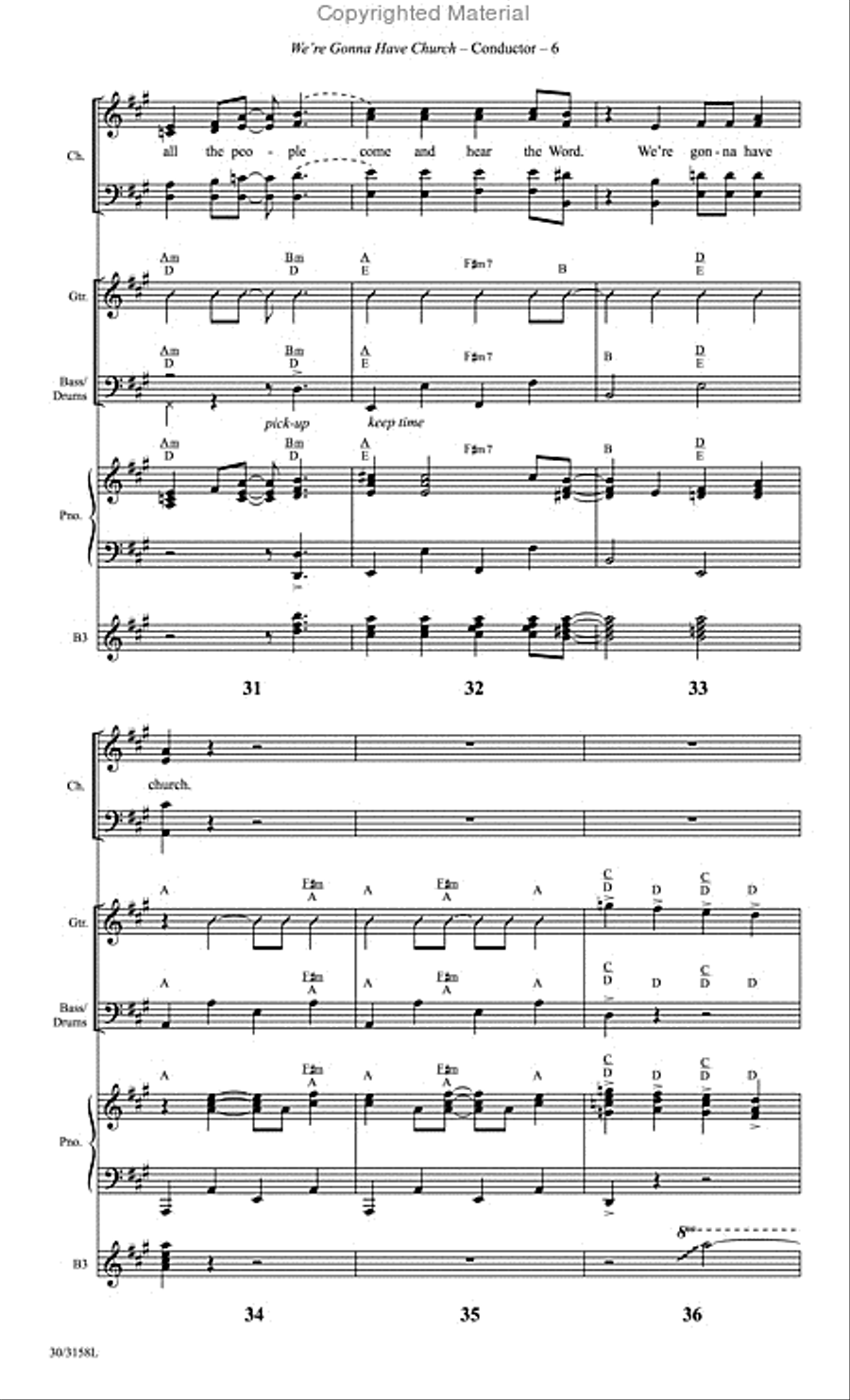 We're Gonna Have Church - Rhythm Score and Parts Choir scores gallery preview page 7