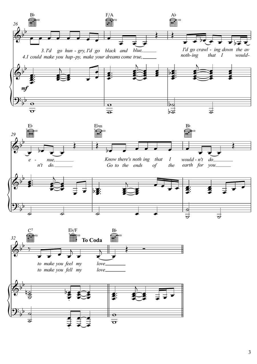 Make You Feel My Love Voice scores gallery preview page 3