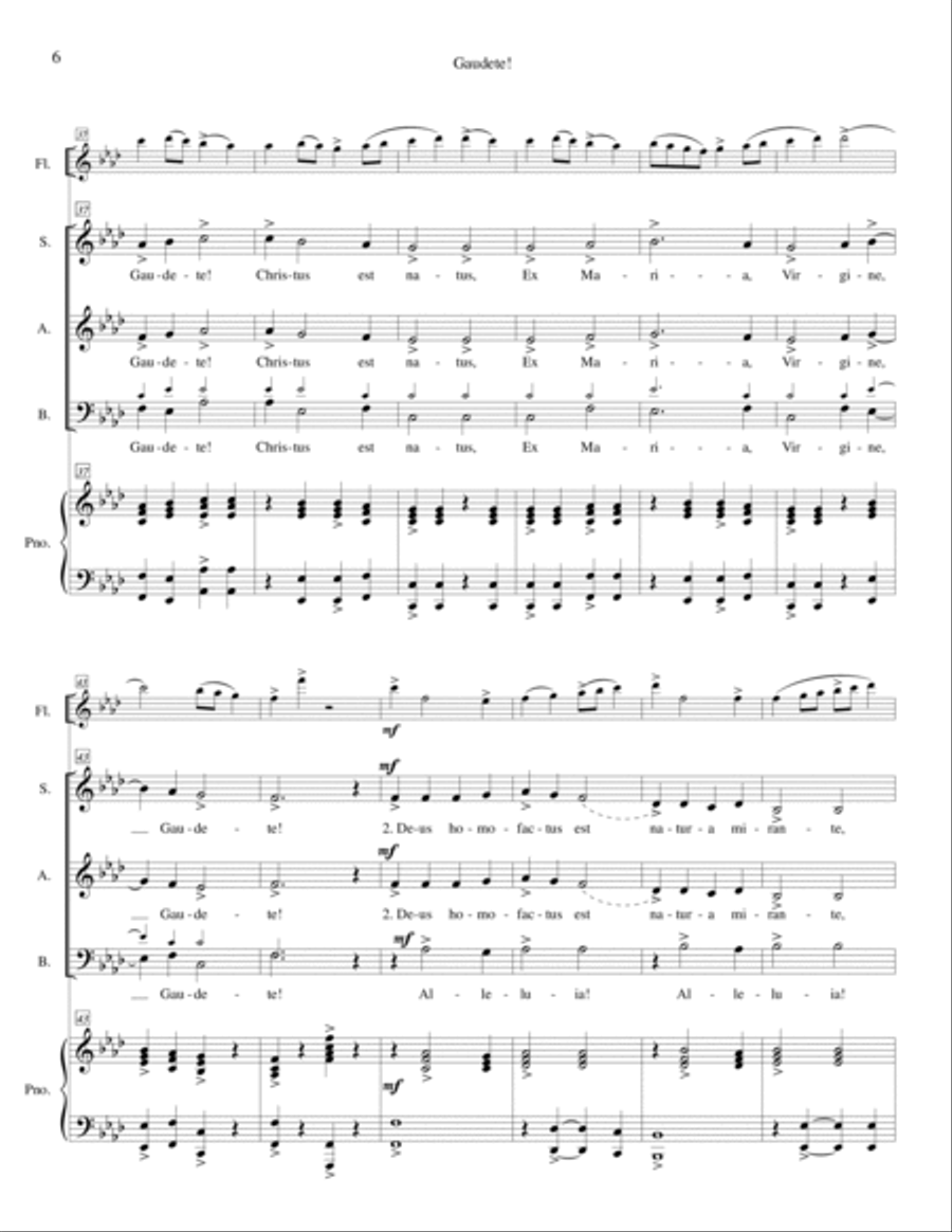 Gaudete! 4-Part scores gallery preview page 6