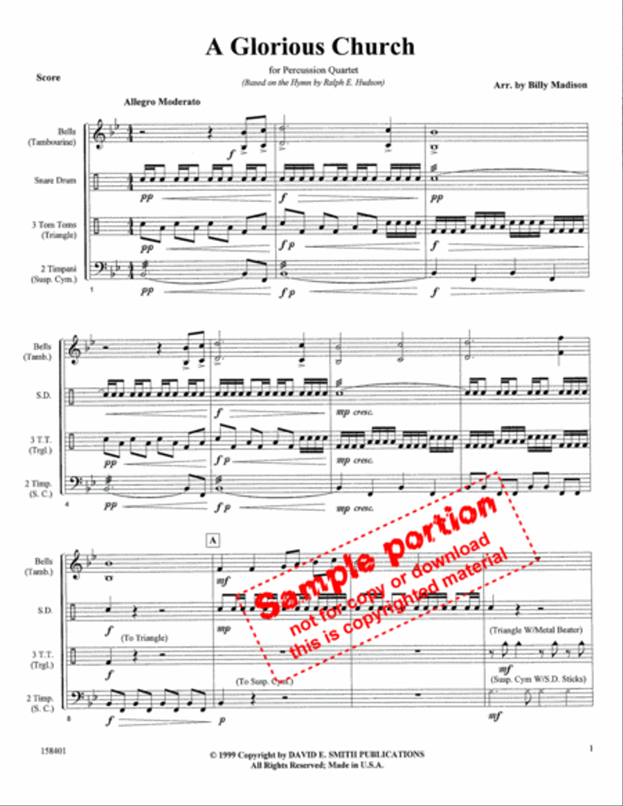 A Glorious Church Percussion scores gallery preview page 2