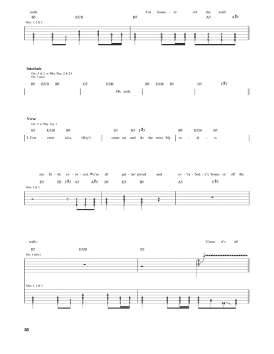 Bouncing Off The Wall Electric Guitar scores gallery preview page 3