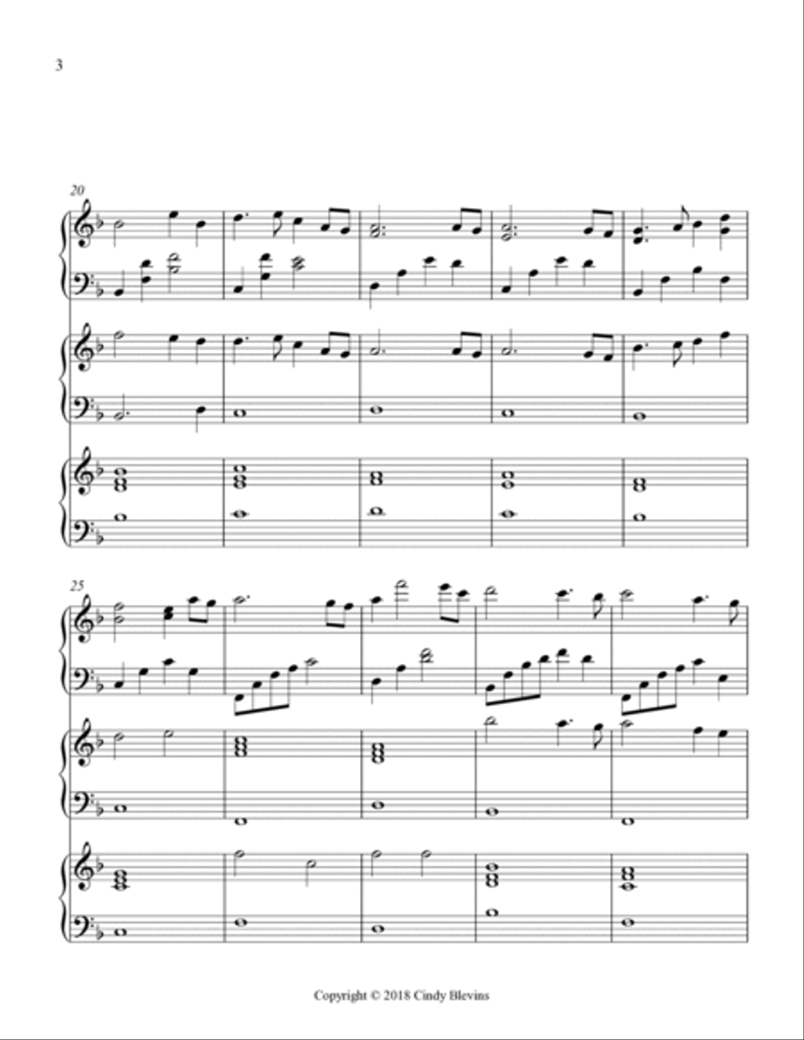 Water's Edge, for Harp Trio Harp scores gallery preview page 4
