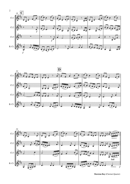 Moreton Bay - Clarinet Quartet Score and Parts PDF image number null