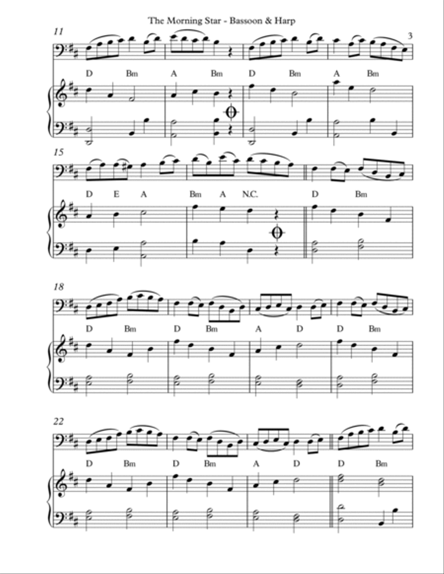The Morning Star, Duet for Bassoon & Harp image number null