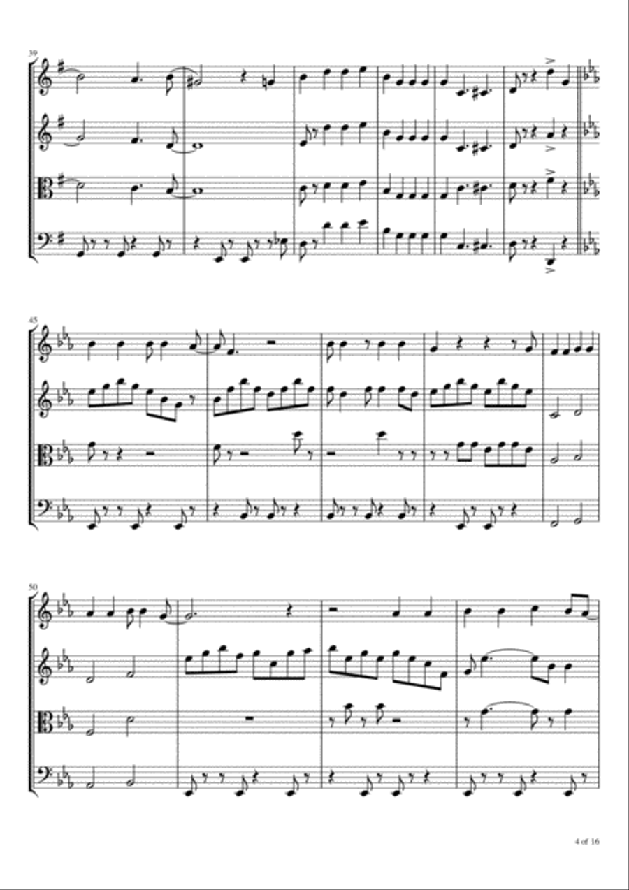 (it Must've Been Ol') Santa Claus String Quartet scores gallery preview page 5