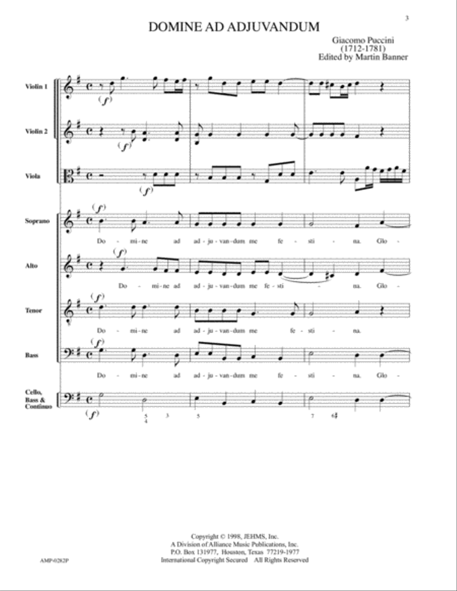 Two Puccini Psalms-Instrumental parts 4-Part scores gallery preview page 2