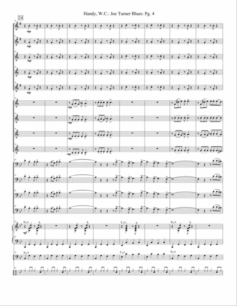 Joe Turner Blues Joe Turner Blues Jazz Ensemble scores gallery preview page 4