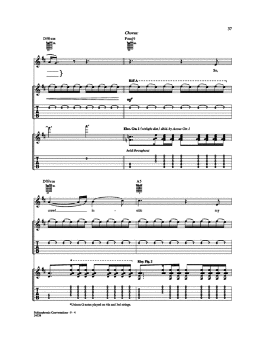 Schizophrenic Conversations Electric Guitar scores gallery preview page 4