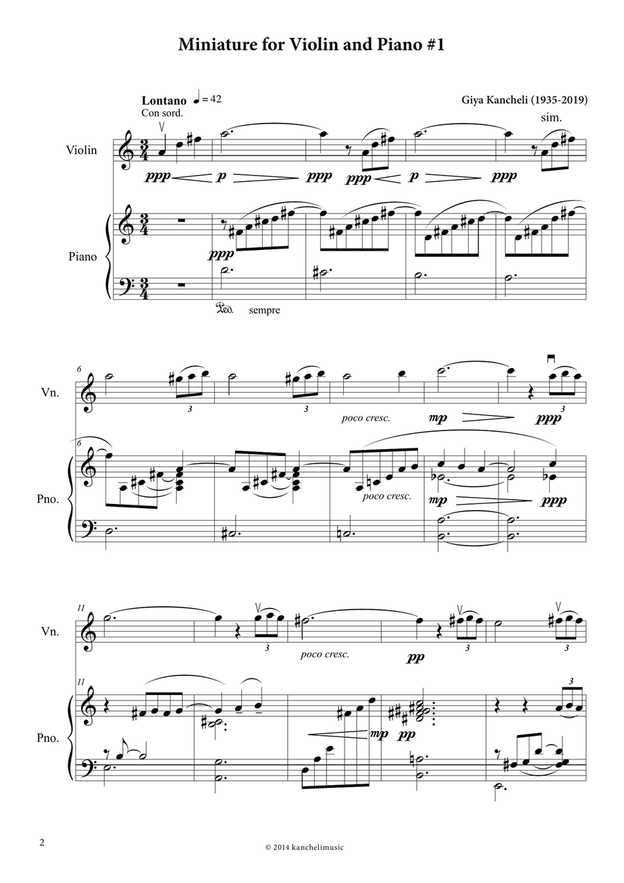 18 Miniatures for Violin and Piano Violin Solo scores gallery preview page 2