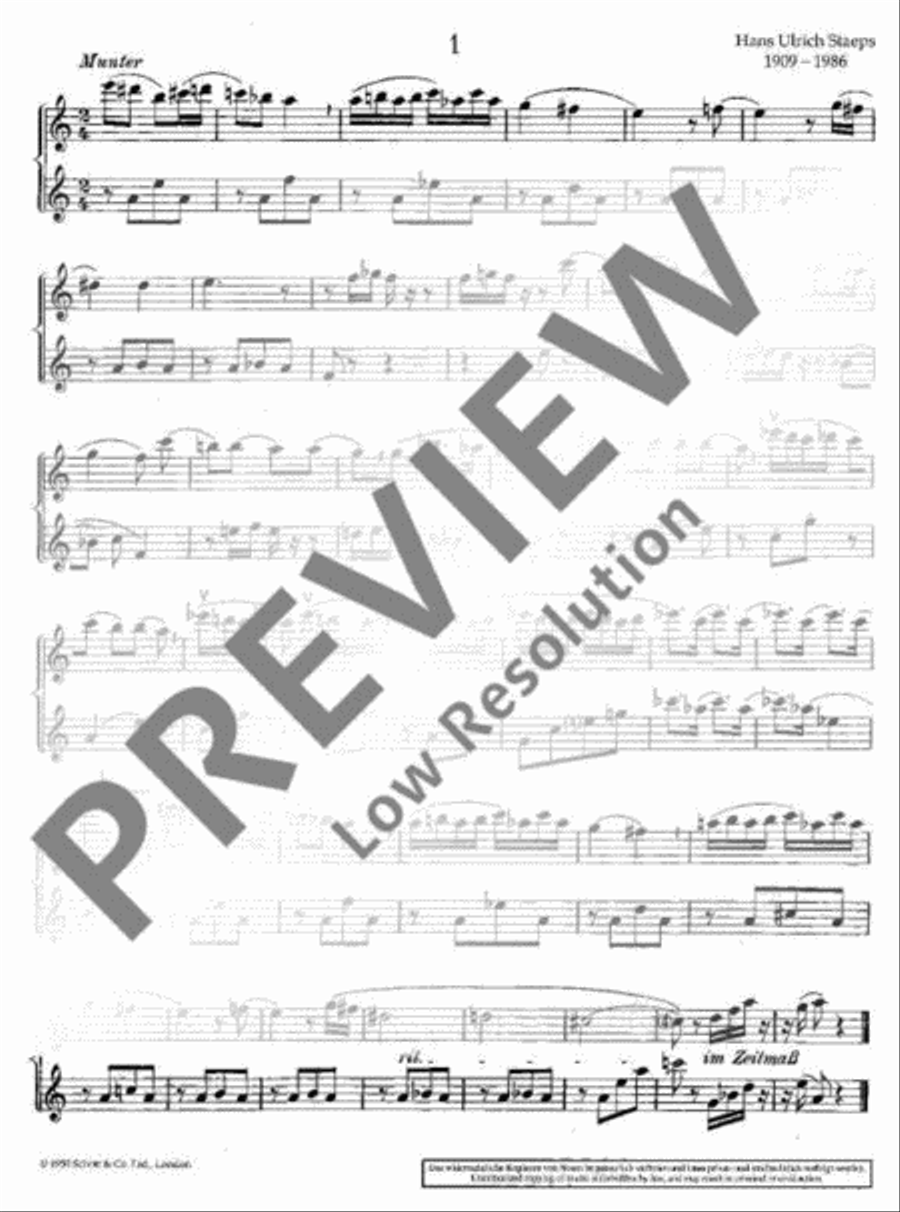 Reihe kleiner Duette Alto Recorder scores gallery preview page 6