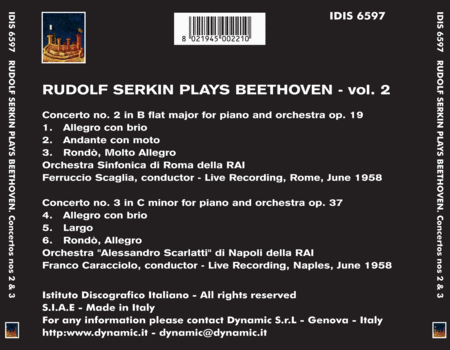 Rudolf Serkin Plays Beethoven