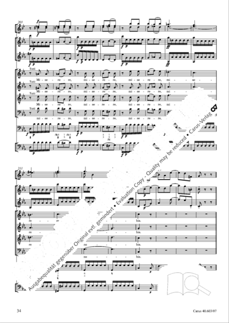Grosse Orgelsolomesse in Es 4-Part scores gallery preview page 47