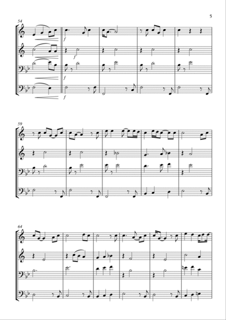 Weekend In New England Brass Quartet scores gallery preview page 5