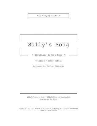 Book cover for Sally's Song