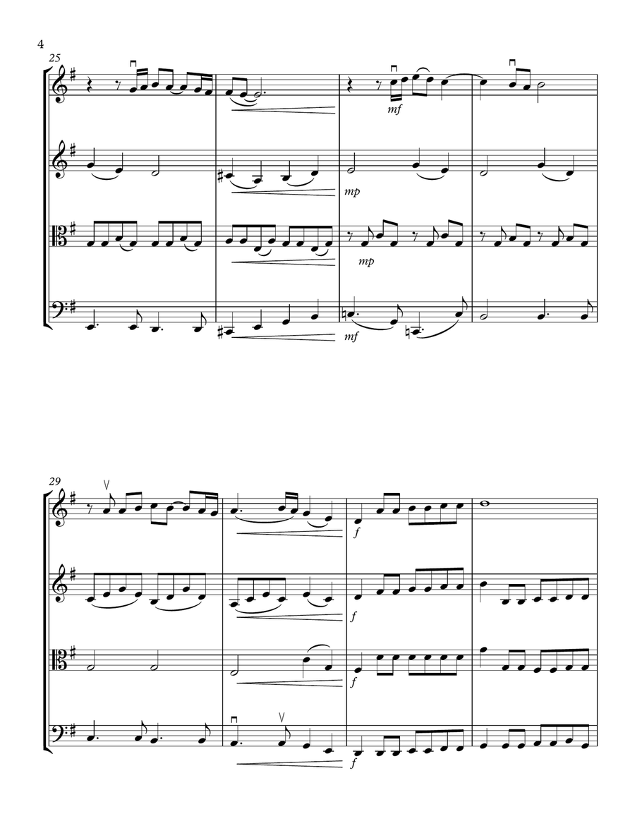 Always On My Mind String Quartet scores gallery preview page 4