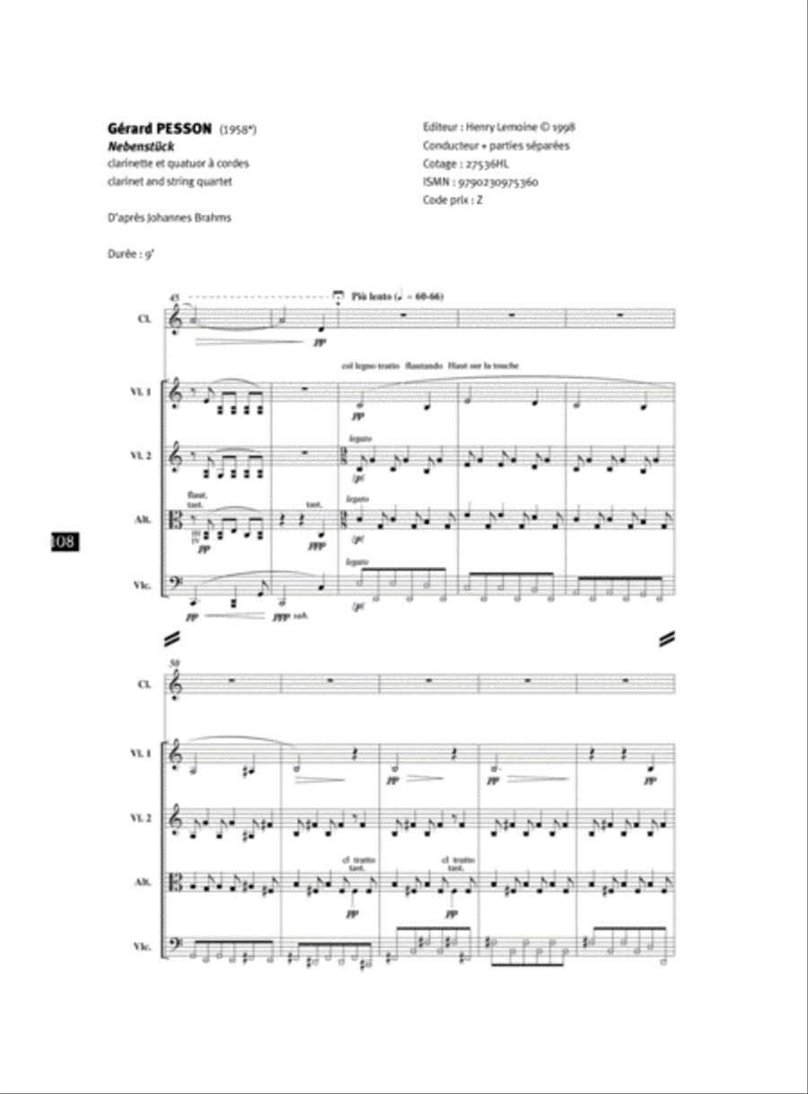 Nebenstuck Clarinet scores gallery preview page 2