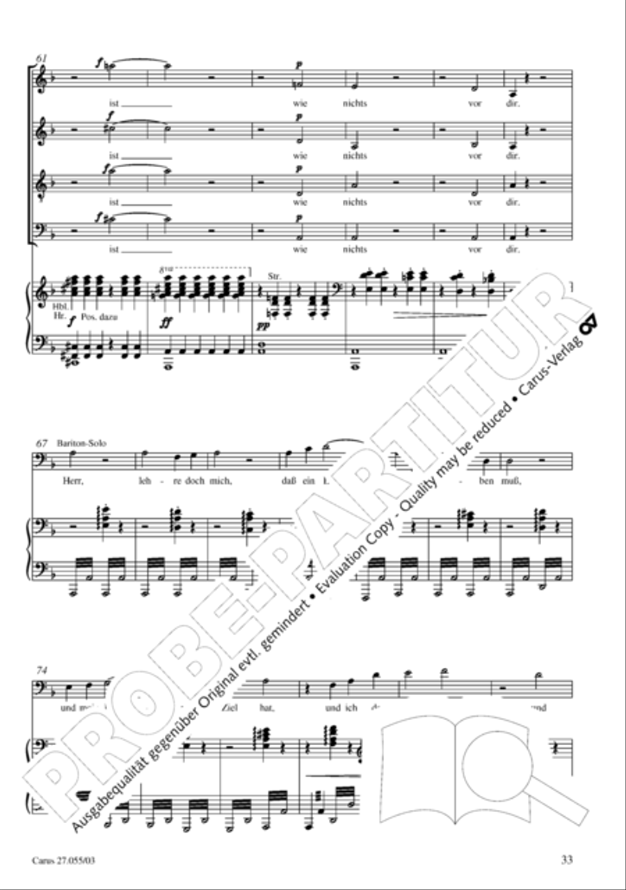 Ein Deutsches Requiem (German Requiem) 4-Part scores gallery preview page 36
