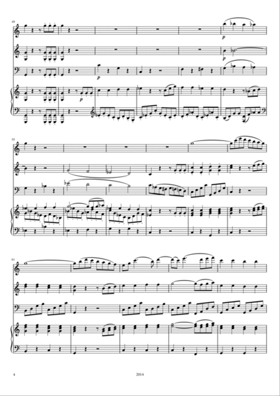Piano Concerto in C major, K. 503 Chamber Music scores gallery preview page 6