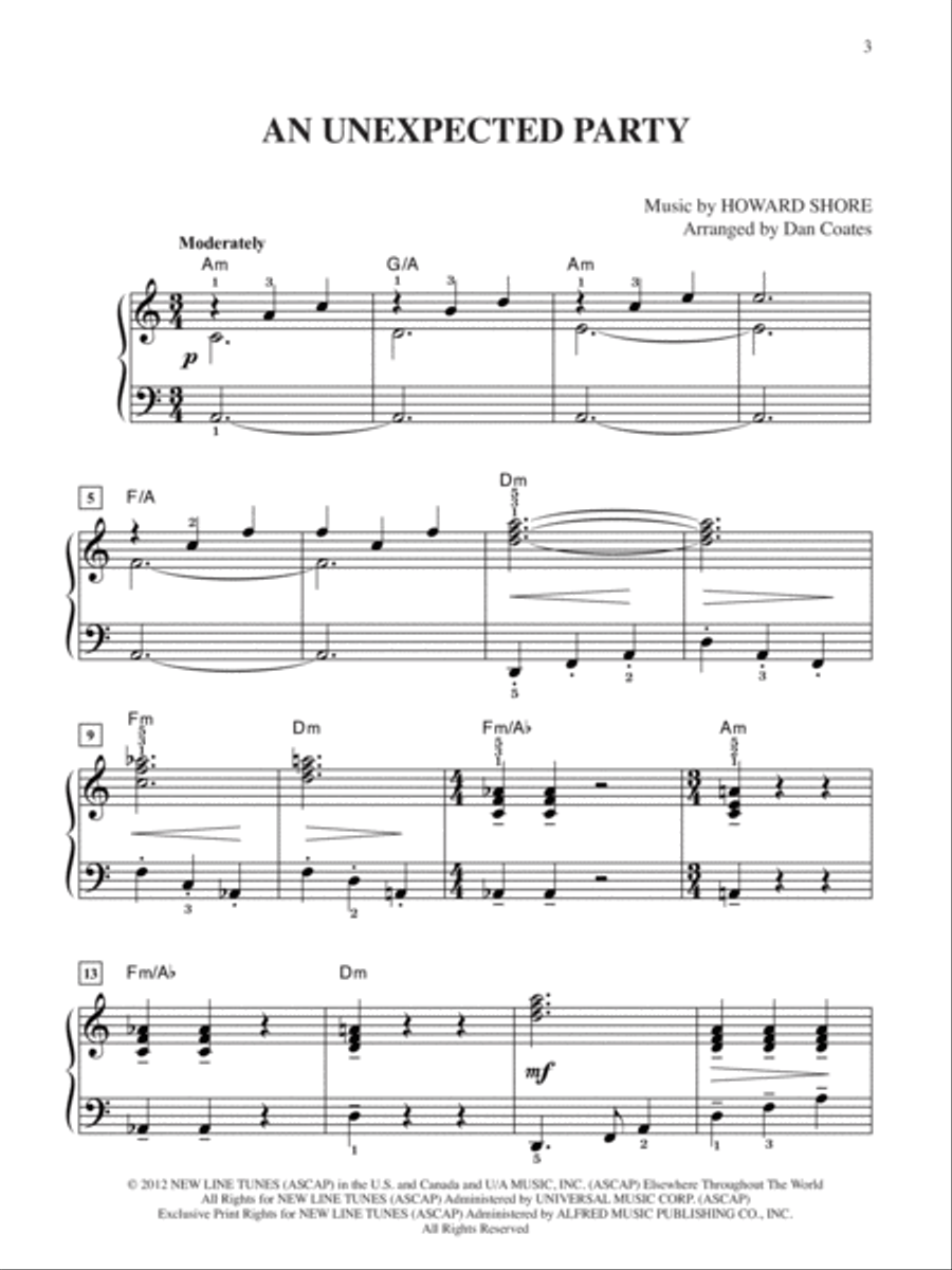 The Hobbit -- An Unexpected Journey Easy Piano scores gallery preview page 7