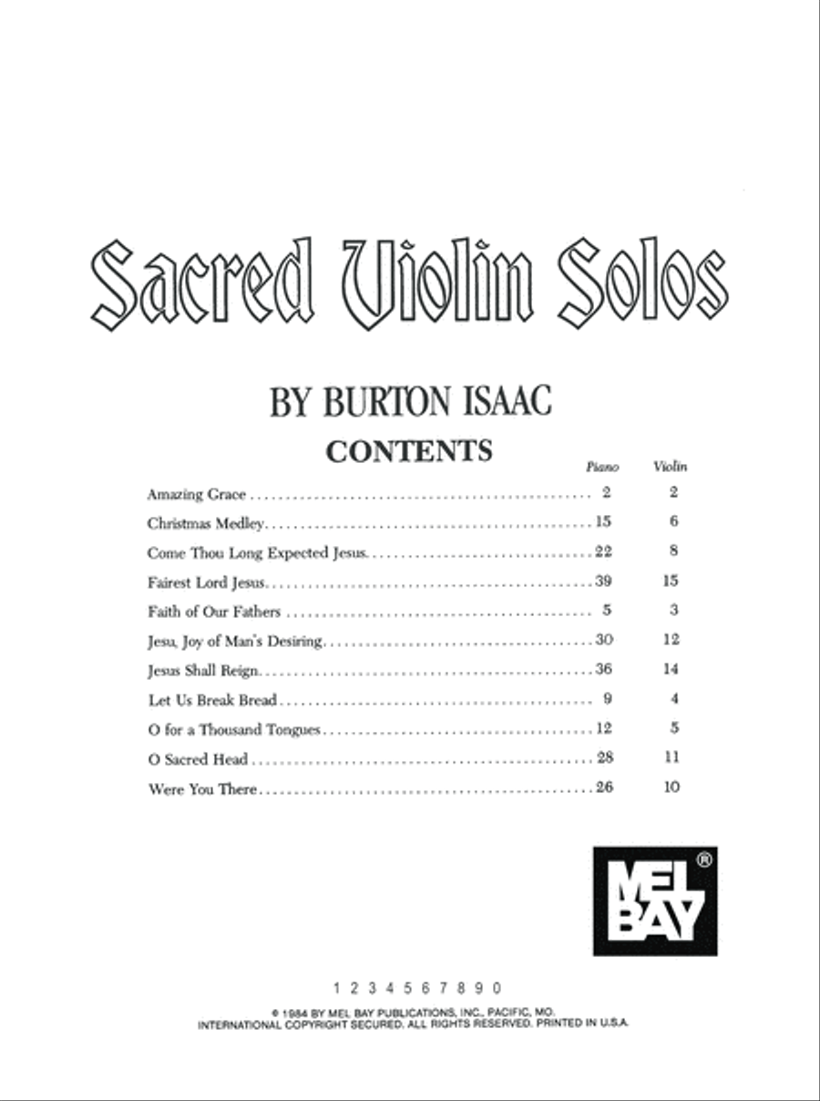 Sacred Violin Solos Sacred Violin Solos Violin Solo scores gallery preview page 2
