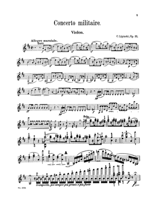 Book cover for Lipinsky: Concerto Militare, Op. 21