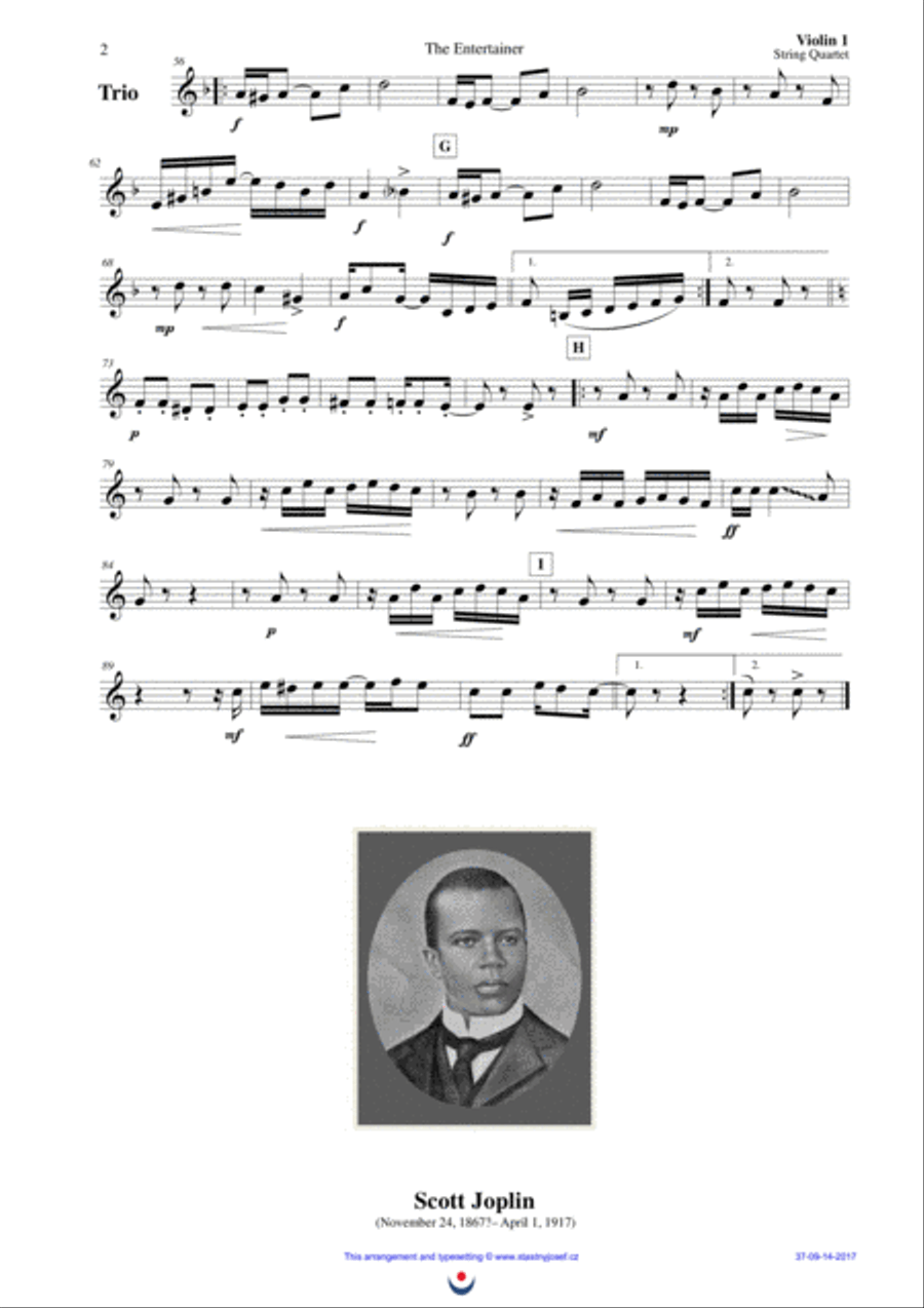 The Entertainer String Quartet scores gallery preview page 5