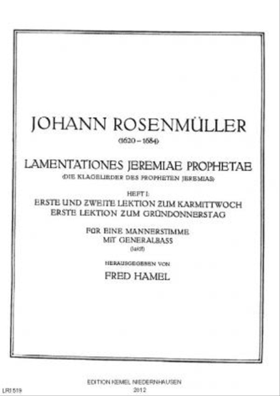 Lamentationes Jeremiae Prophetae Voice scores gallery preview page 1
